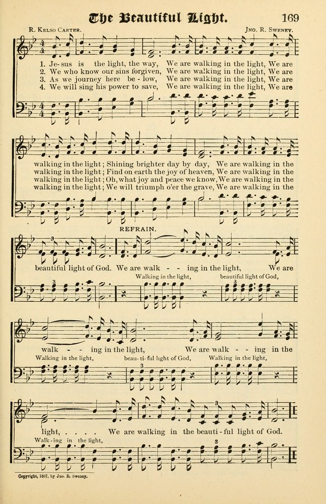 Unfading Treasures: a compilation of sacred songs and hymns, adapted for use by Sunday schools, Epworth Leagues, endeavor societies, pastors, evangelists, choristers, etc. page 169