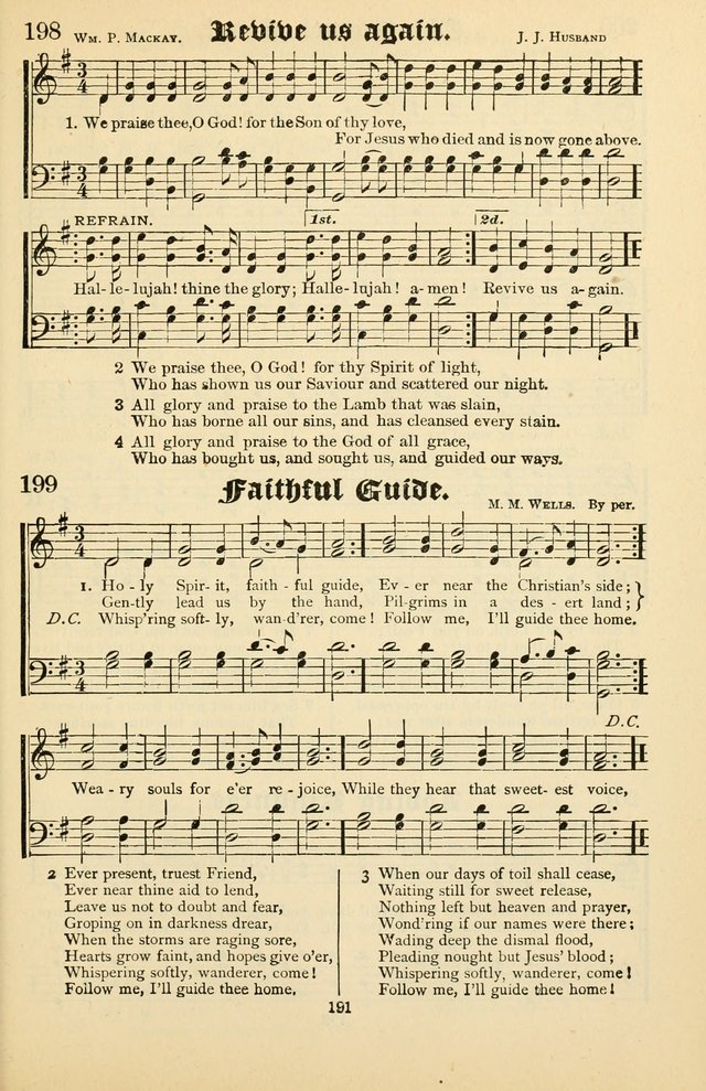 Unfading Treasures: a compilation of sacred songs and hymns, adapted for use by Sunday schools, Epworth Leagues, endeavor societies, pastors, evangelists, choristers, etc. page 191