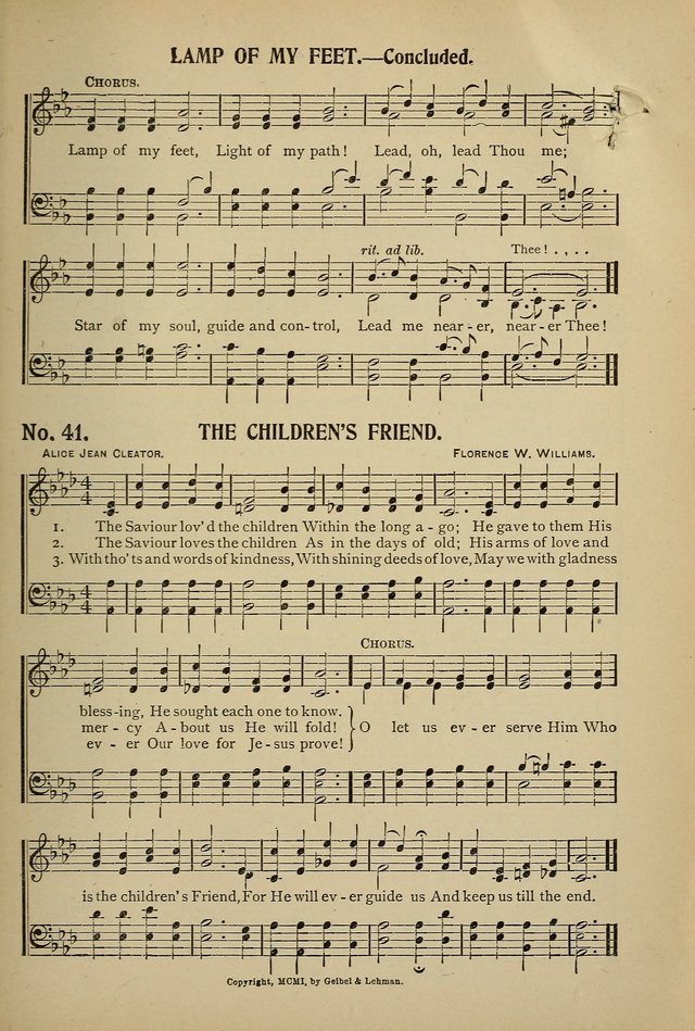 Uplifted Voices: a 20th century hymn book for sunday-schools and devotional meetings page 41