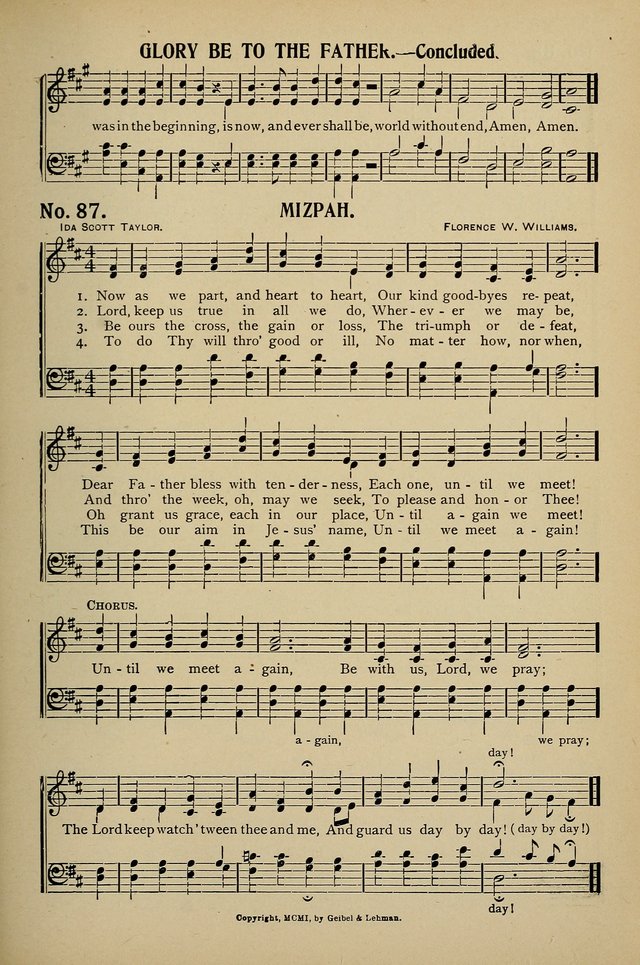 Uplifted Voices: a 20th century hymn book for sunday-schools and devotional meetings page 87