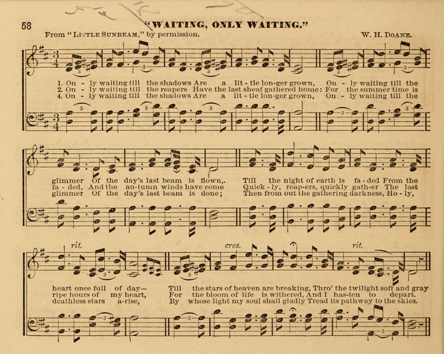 The Violet: a book of music and hymns, with lessons of instruction designed for Sunday Schools, social meetings, and home circles page 58