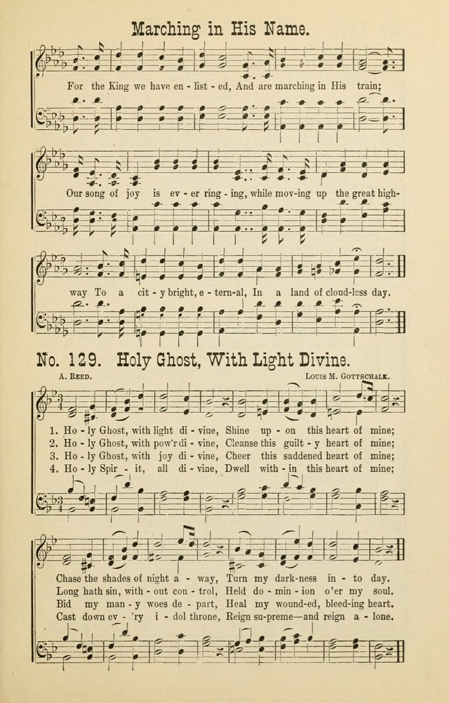 The Victory: a collection of popular Sunday school songs new and old page 129