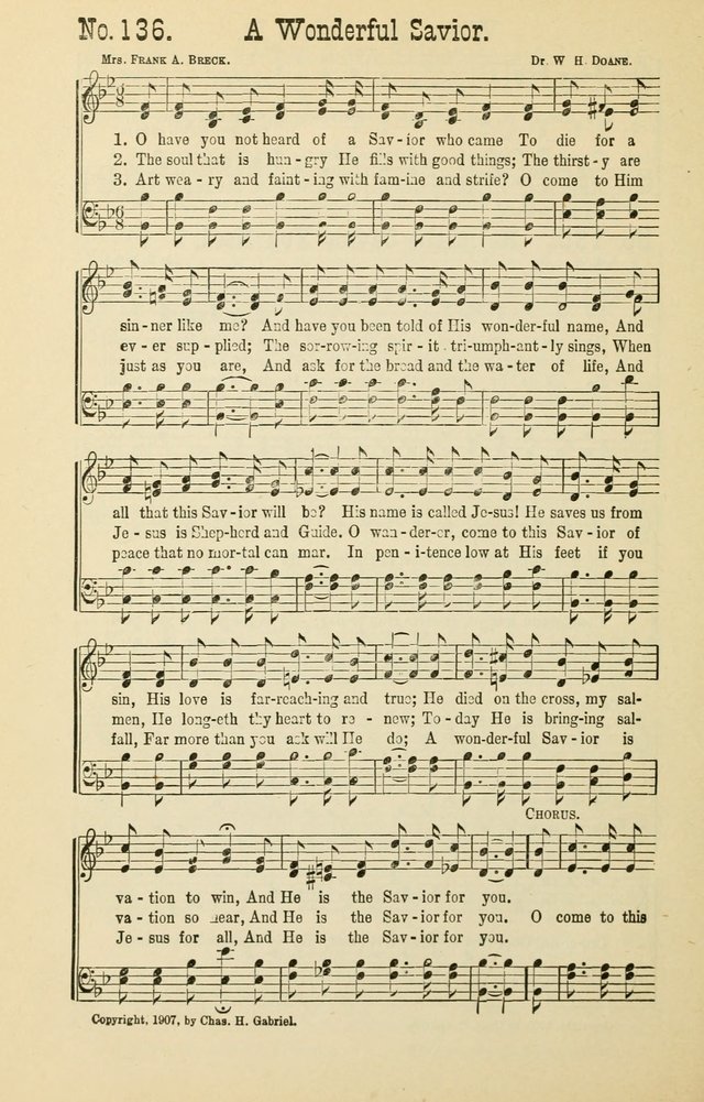 The Victory: a collection of popular Sunday school songs new and old page 136