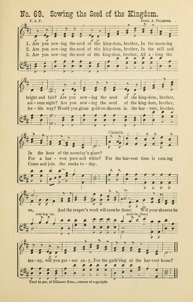 The Victory: a collection of popular Sunday school songs new and old page 69