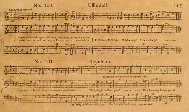 The Vocal Companion: containing a concise introduction to the practice of music, and a set of tunes of various metres, arranged progressively for the use of learners page 115
