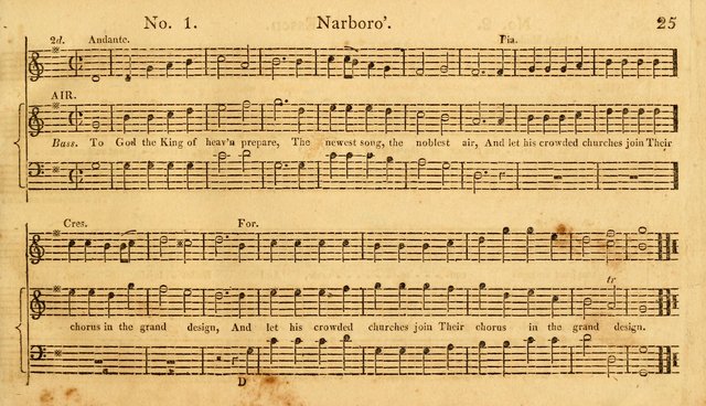 The Vocal Companion: containing a concise introduction to the practice of music, and a set of tunes of various metres, arranged progressively for the use of learners page 25