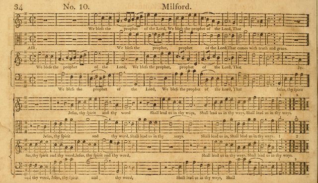 The Vocal Companion: containing a concise introduction to the practice of music, and a set of tunes of various metres, arranged progressively for the use of learners page 34