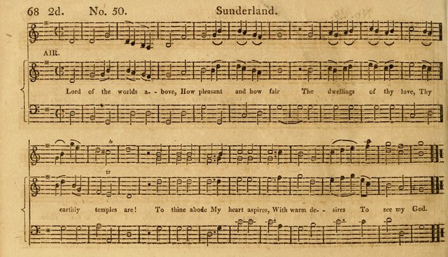 The Vocal Companion: containing a concise introduction to the practice of music, and a set of tunes of various metres, arranged progressively for the use of learners page 68