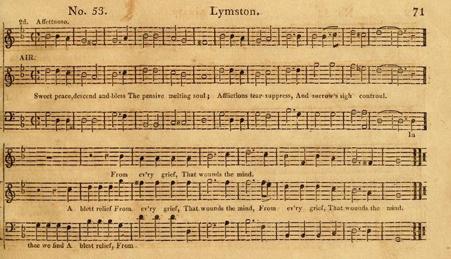 The Vocal Companion: containing a concise introduction to the practice of music, and a set of tunes of various metres, arranged progressively for the use of learners page 71