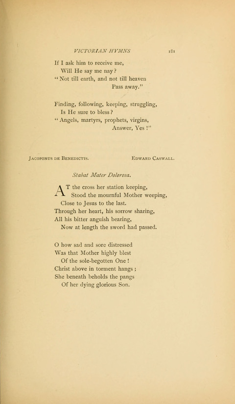 Victorian Hymns: English sacred songs of fifty years page 181
