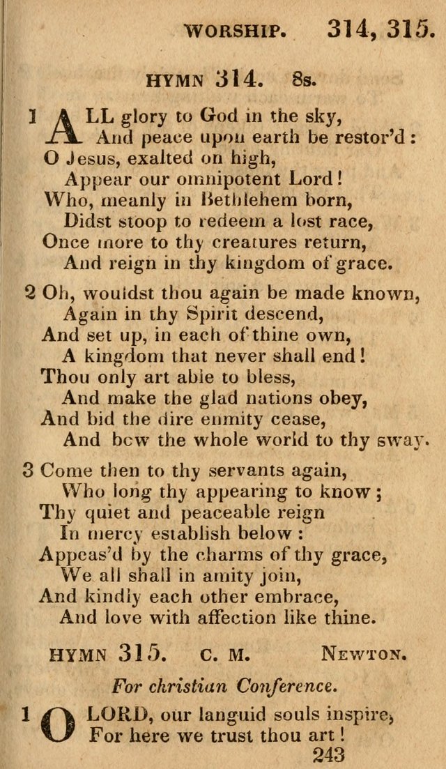 Village Hymns for Social Worship, Selected and Original: designed as a supplement to the Psalms and Hymns of Dr. Watts (6th ed.) page 247
