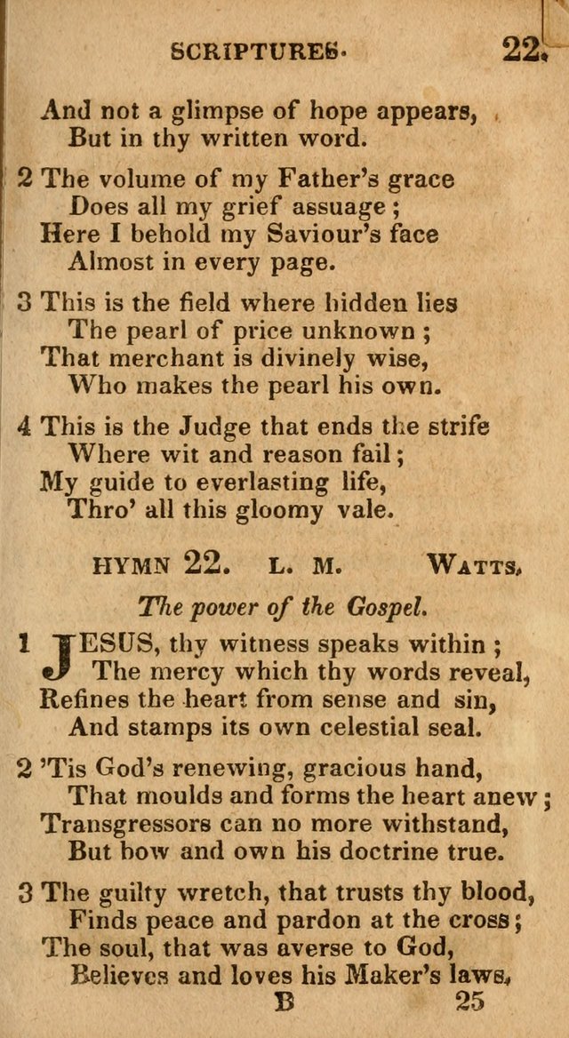 Village Hymns for Social Worship, Selected and Original: designed as a supplement to the Psalms and Hymns of Dr. Watts (6th ed.) page 25