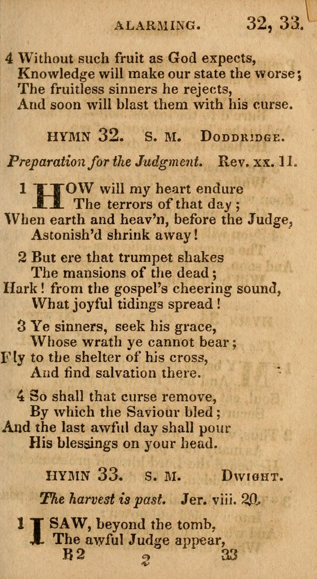 Village Hymns for Social Worship, Selected and Original: designed as a supplement to the Psalms and Hymns of Dr. Watts (6th ed.) page 33