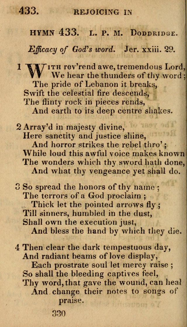 Village Hymns for Social Worship, Selected and Original: designed as a supplement to the Psalms and Hymns of Dr. Watts (6th ed.) page 336