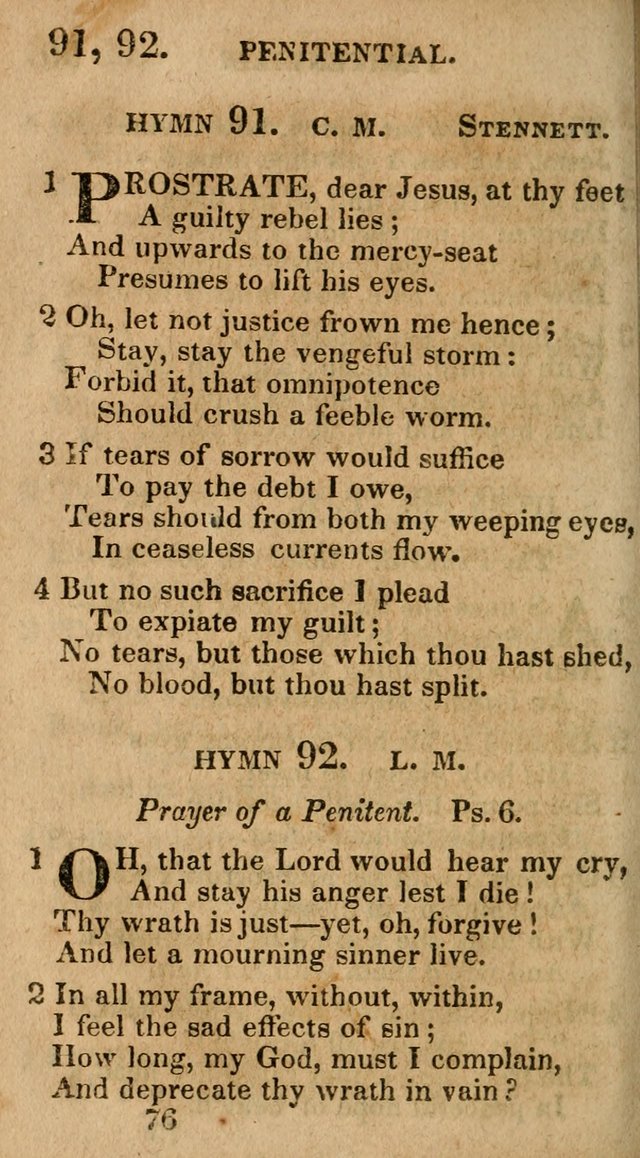 Village Hymns for Social Worship, Selected and Original: designed as a supplement to the Psalms and Hymns of Dr. Watts (6th ed.) page 76