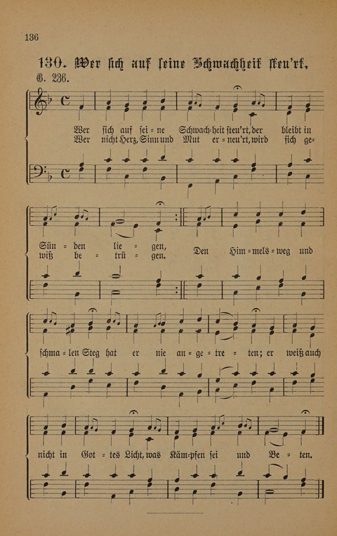 Vierstimmige Melodien: zu dem "Gesangbuch zum gottesdienstlichen und häuslichen Gebrauche in evangelischen Mennoniten-Gemeinden" (3. Auflage) page 136