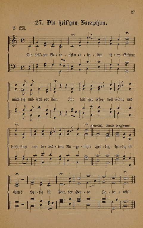 Vierstimmige Melodien: zu dem "Gesangbuch zum gottesdienstlichen und häuslichen Gebrauche in evangelischen Mennoniten-Gemeinden" (3. Auflage) page 27