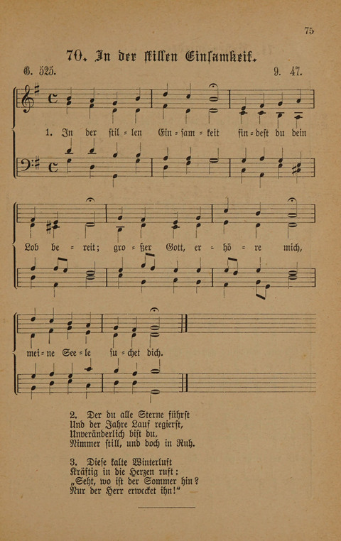 Vierstimmige Melodien: zu dem "Gesangbuch zum gottesdienstlichen und häuslichen Gebrauche in evangelischen Mennoniten-Gemeinden" (3. Auflage) page 75