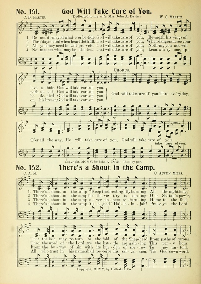 The Voice of Praise No. 2: a complete collection of Scriptural, gospel, Sunday-school and praise service songs page 163