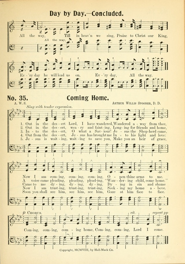 The Voice of Praise No. 2: a complete collection of Scriptural, gospel, Sunday-school and praise service songs page 40