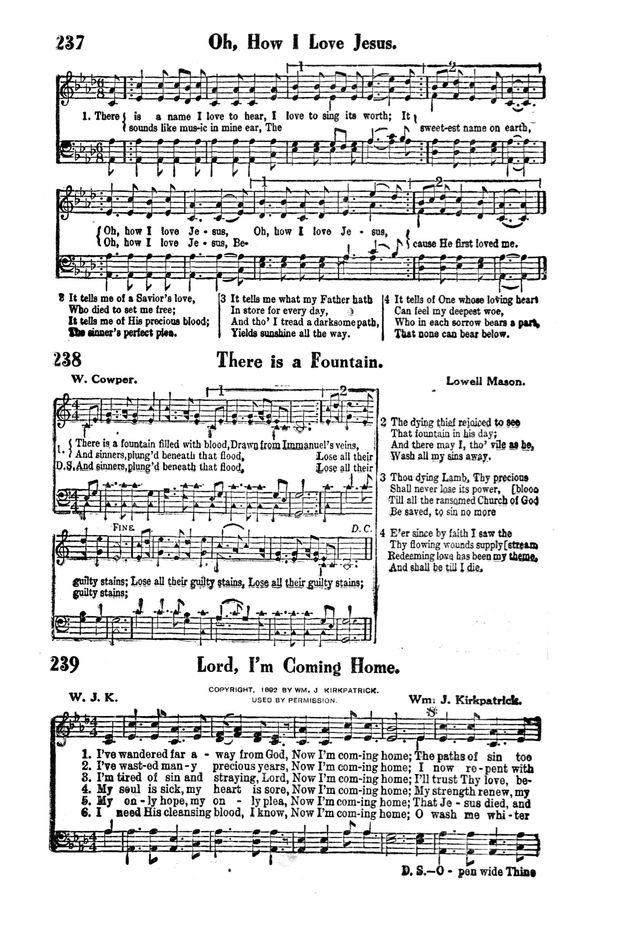 Victory Songs: For the Church, Sunday School and Evangelistic Services. page 240