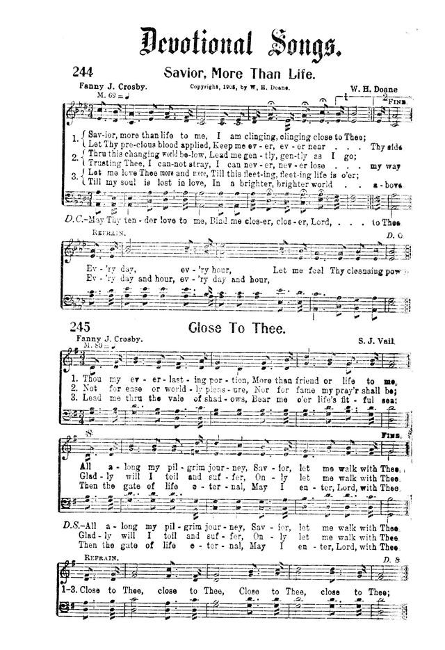 Victory Songs: For the Church, Sunday School and Evangelistic Services. page 243
