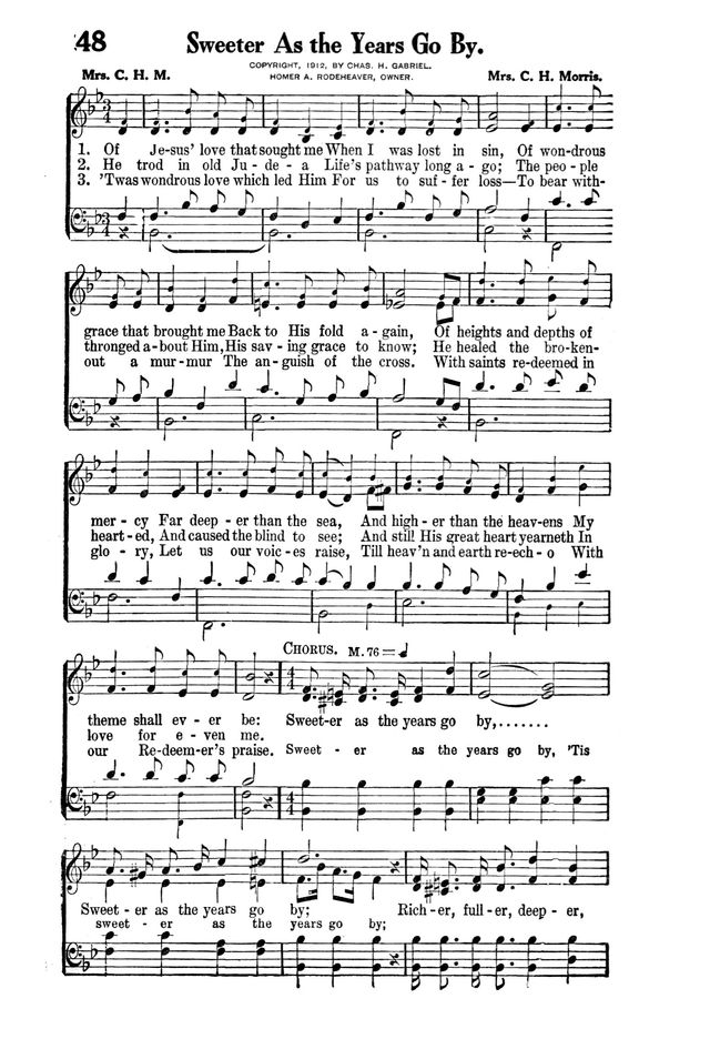 Victory Songs: For the Church, Sunday School and Evangelistic Services. page 50