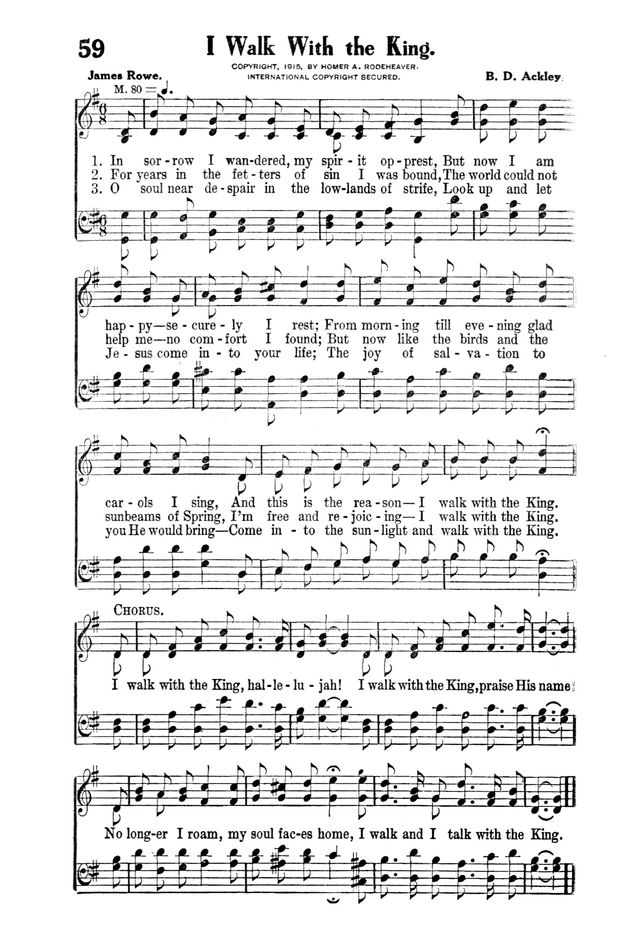 Victory Songs: For the Church, Sunday School and Evangelistic Services. page 61