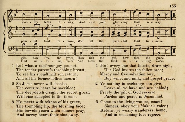 The Vestry Singing Book: being a selection of the most popular and approved tunes and hymns now extant, designed for social and religious meetings, family devotion, singing schools, etc. page 157