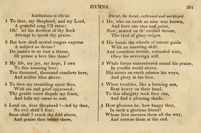 The Vestry Singing Book: being a selection of the most popular and approved tunes and hymns now extant, designed for social and religious meetings, family devotion, singing schools, etc. page 203