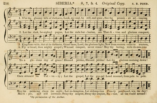 The Vestry Singing Book: being a selection of the most popular and approved tunes and hymns now extant, designed for social and religious meetings, family devotion, singing schools, etc. page 218
