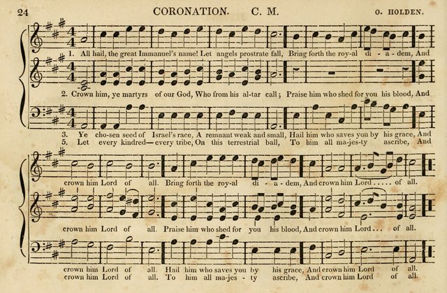 The Vestry Singing Book: being a selection of the most popular and approved tunes and hymns now extant, designed for social and religious meetings, family devotion, singing schools, etc. page 24