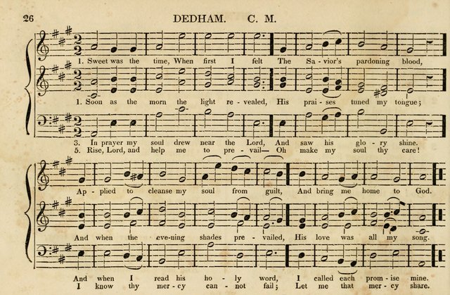 The Vestry Singing Book: being a selection of the most popular and approved tunes and hymns now extant, designed for social and religious meetings, family devotion, singing schools, etc. page 26