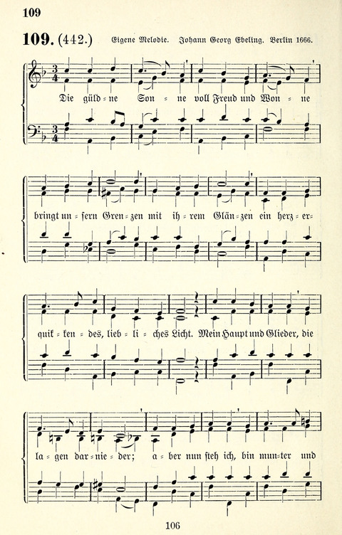Vierstimmige Melodien für das Gesangbuch: zum gottesdienstlichen und häuslichen Gebrauch in Evangelischen Mennoniten-Gemeinden page 106