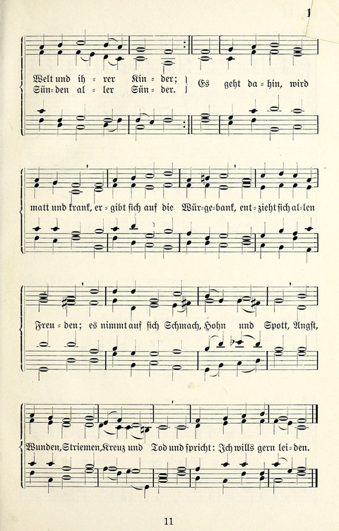 Vierstimmige Melodien für das Gesangbuch: zum gottesdienstlichen und häuslichen Gebrauch in Evangelischen Mennoniten-Gemeinden page 11
