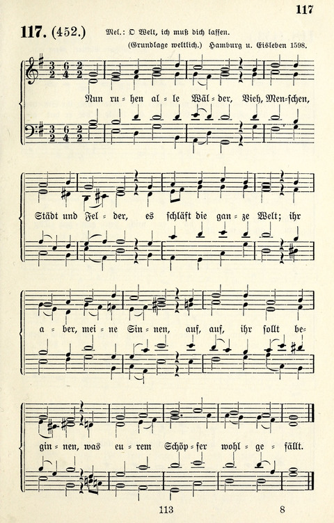 Vierstimmige Melodien für das Gesangbuch: zum gottesdienstlichen und häuslichen Gebrauch in Evangelischen Mennoniten-Gemeinden page 113