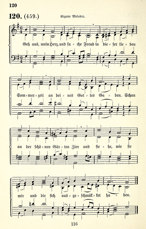 Vierstimmige Melodien für das Gesangbuch: zum gottesdienstlichen und häuslichen Gebrauch in Evangelischen Mennoniten-Gemeinden page 116