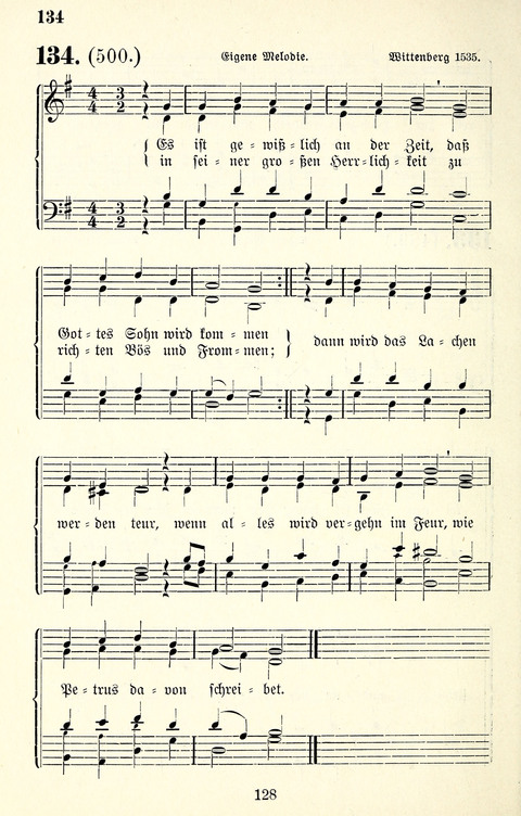 Vierstimmige Melodien für das Gesangbuch: zum gottesdienstlichen und häuslichen Gebrauch in Evangelischen Mennoniten-Gemeinden page 128
