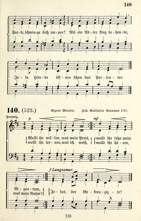 Vierstimmige Melodien für das Gesangbuch: zum gottesdienstlichen und häuslichen Gebrauch in Evangelischen Mennoniten-Gemeinden page 133