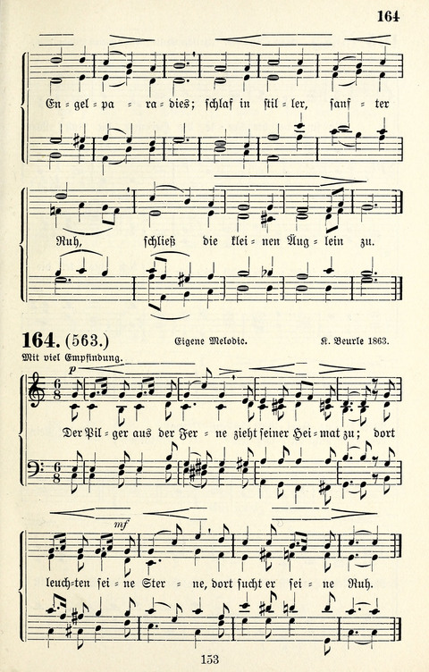 Vierstimmige Melodien für das Gesangbuch: zum gottesdienstlichen und häuslichen Gebrauch in Evangelischen Mennoniten-Gemeinden page 153