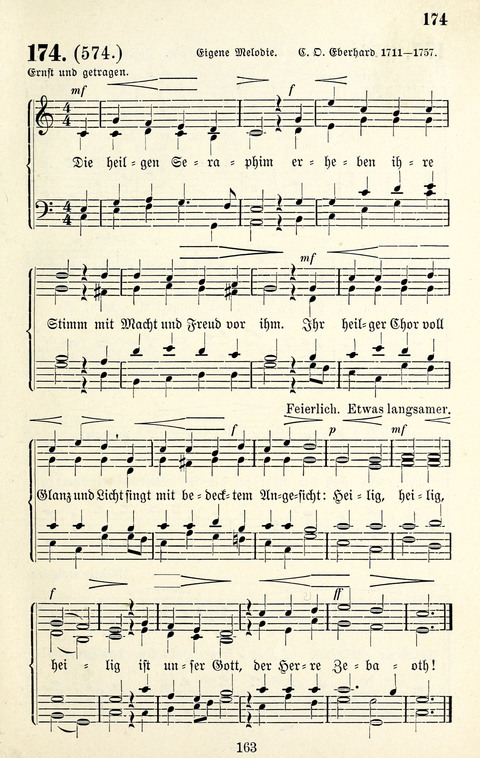Vierstimmige Melodien für das Gesangbuch: zum gottesdienstlichen und häuslichen Gebrauch in Evangelischen Mennoniten-Gemeinden page 163
