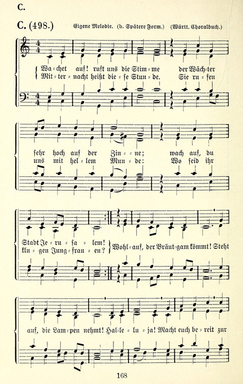 Vierstimmige Melodien für das Gesangbuch: zum gottesdienstlichen und häuslichen Gebrauch in Evangelischen Mennoniten-Gemeinden page 168