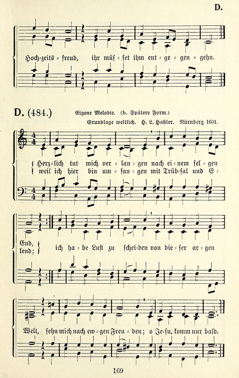 Vierstimmige Melodien für das Gesangbuch: zum gottesdienstlichen und häuslichen Gebrauch in Evangelischen Mennoniten-Gemeinden page 169