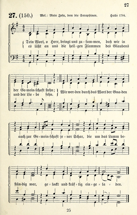 Vierstimmige Melodien für das Gesangbuch: zum gottesdienstlichen und häuslichen Gebrauch in Evangelischen Mennoniten-Gemeinden page 25