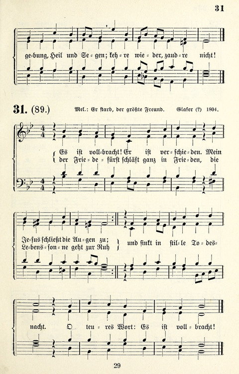 Vierstimmige Melodien für das Gesangbuch: zum gottesdienstlichen und häuslichen Gebrauch in Evangelischen Mennoniten-Gemeinden page 29