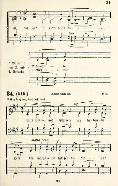 Vierstimmige Melodien für das Gesangbuch: zum gottesdienstlichen und häuslichen Gebrauch in Evangelischen Mennoniten-Gemeinden page 33