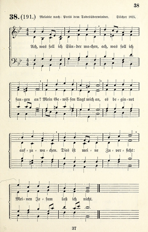 Vierstimmige Melodien für das Gesangbuch: zum gottesdienstlichen und häuslichen Gebrauch in Evangelischen Mennoniten-Gemeinden page 37