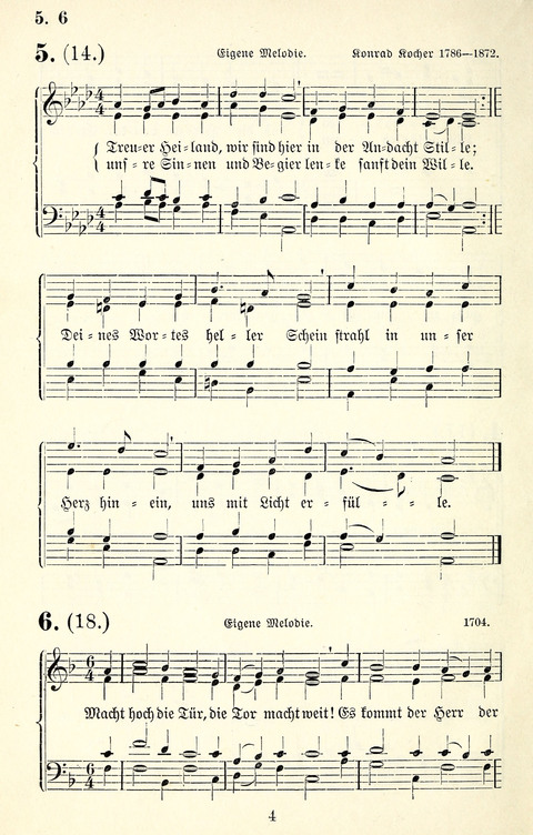Vierstimmige Melodien für das Gesangbuch: zum gottesdienstlichen und häuslichen Gebrauch in Evangelischen Mennoniten-Gemeinden page 4