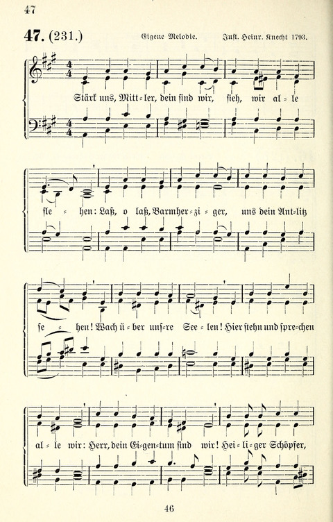 Vierstimmige Melodien für das Gesangbuch: zum gottesdienstlichen und häuslichen Gebrauch in Evangelischen Mennoniten-Gemeinden page 46