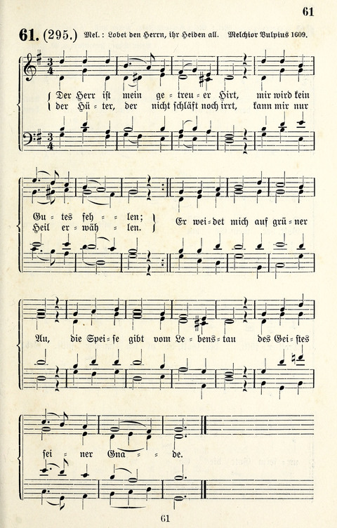 Vierstimmige Melodien für das Gesangbuch: zum gottesdienstlichen und häuslichen Gebrauch in Evangelischen Mennoniten-Gemeinden page 61